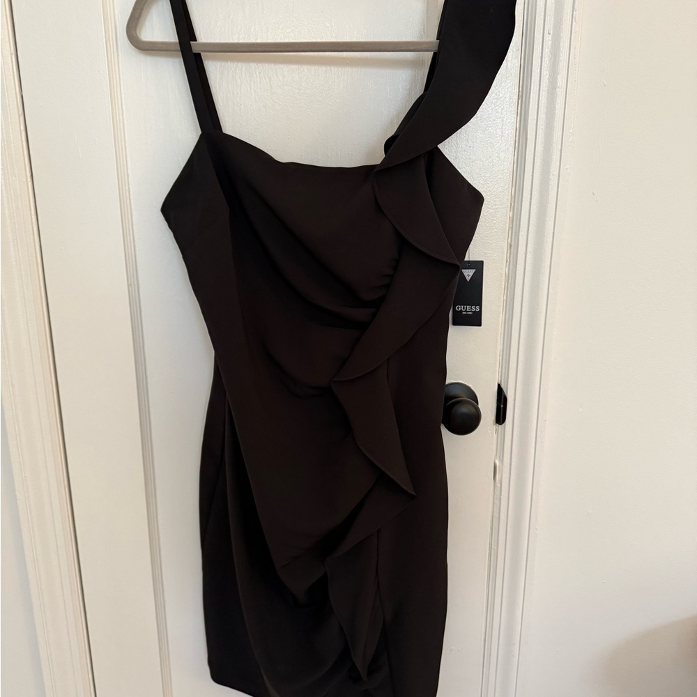 GUESS Black Ruffle Dress